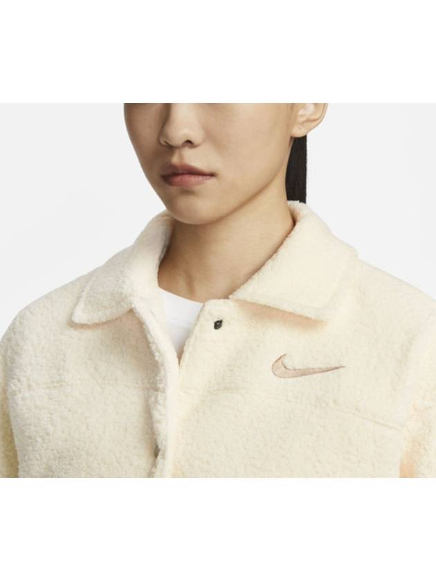 Fleece Jacket FB8708 113 Cream Ivory WOMENS L XL Asian Fit - NIKE - BALAAN 4