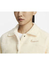 Sportswear Collared High Pile Jacket Coconut Milk - NIKE - BALAAN 5