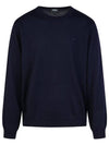 Embroidery Logo Wool Knit Top Navy - A.P.C. - BALAAN 2