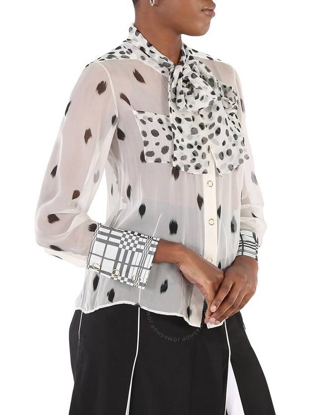 women blouse white black - BURBERRY - BALAAN 3