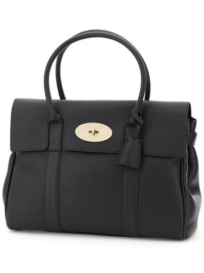 Small Bayswater Classic Grain Tote Bag Black - MULBERRY - BALAAN 2