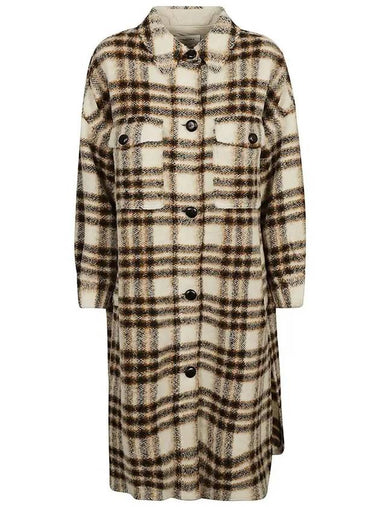 FONTIZI check long coat MA1298 22A012E 23EC - ISABEL MARANT - BALAAN 1