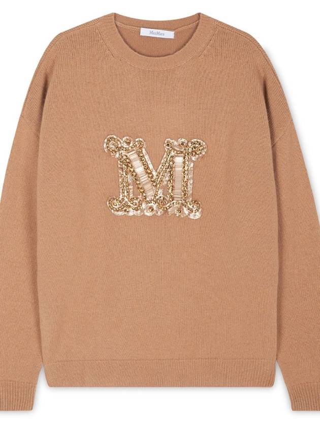 Palato Wool Knit Top Camel - MAX MARA - BALAAN 3