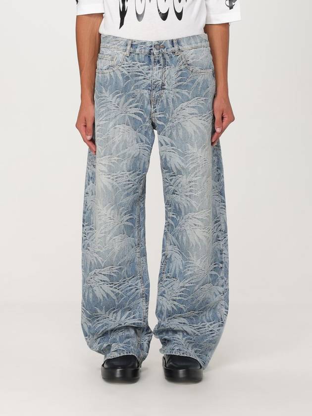 Tree print loose fit jeans blue - PALM ANGELS - BALAAN 2