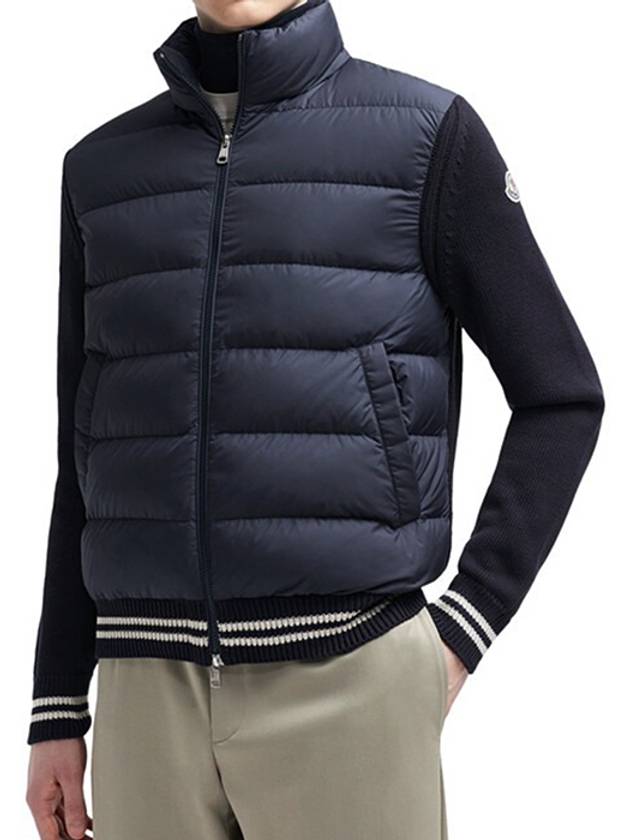 Men s Knit Padded Cardigan Navy 9B00001 M1509 779 - MONCLER - BALAAN 4