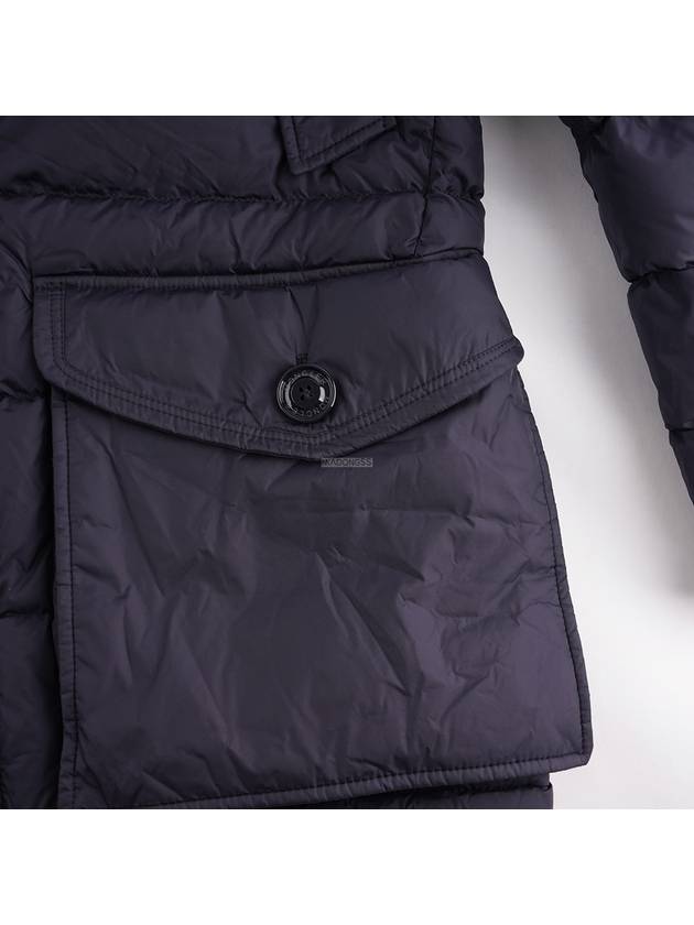 Men's Cluny Hooded Fur Short Padding Night Blue - MONCLER - BALAAN 8