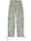 Washed Satin Track Pants Grey - GANNI - BALAAN 4