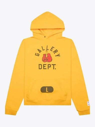 Logo boxing merch hooded sweatshirt yellow BMH 50012 - GALLERY DEPT. - BALAAN 1