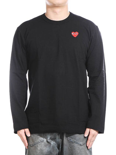 Red Heart Wappen Long-Sleeve T-Shirt Black  P1 T118 1 - COMME DES GARCONS - BALAAN 2