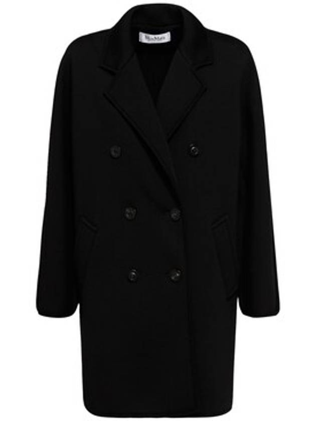 Pedone Jersey Wool Double Coat Black - MAX MARA - BALAAN 2