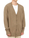 Signature Stitch V-neck Wool Cardigan Beige - MAISON MARGIELA - BALAAN 4