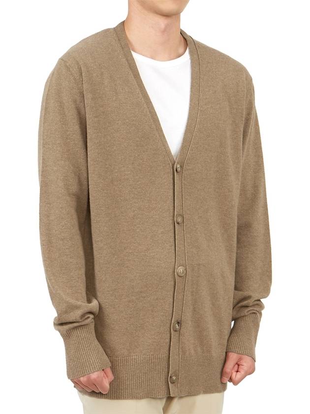 Signature Stitch V-neck Wool Cardigan Beige - MAISON MARGIELA - BALAAN 4