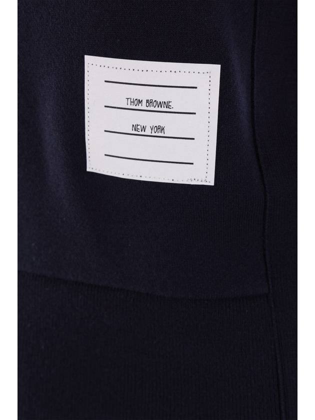 Engineered 4 Bar Stripe Loopback Jersey Knit Crewneck Sweatshirt Navy - THOM BROWNE - BALAAN 4