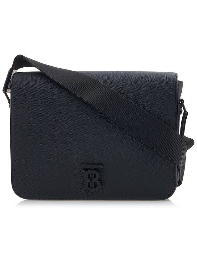 Alfred Leather Small Messenger Bag Black - BURBERRY - BALAAN 2