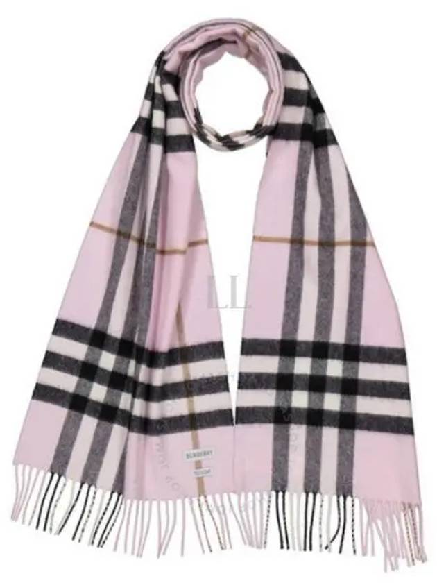 Check Cashmere Scarf Rose - BURBERRY - BALAAN 2