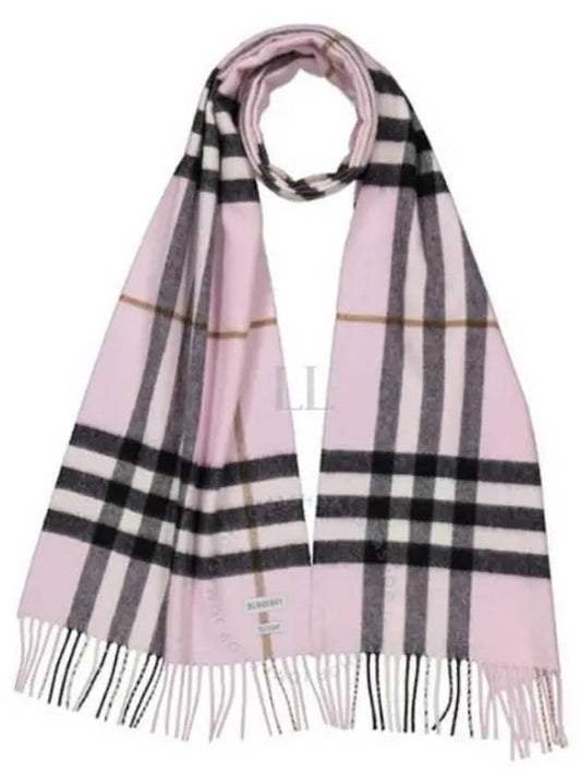 Check Cashmere Scarf Rose - BURBERRY - BALAAN 2