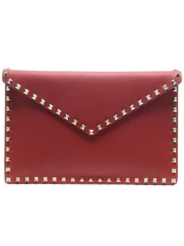 Women's Rockstud Clutch Bag RW2P0P56_VSH_0RO_19S - VALENTINO - BALAAN 1