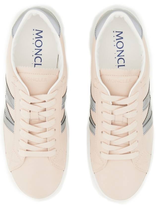 Monaco Logo Low Top Sneakers Pink - MONCLER - BALAAN 4