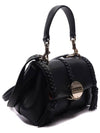 Penelope Mini Grained Leather Shoulder Bag Black - CHLOE - BALAAN 4