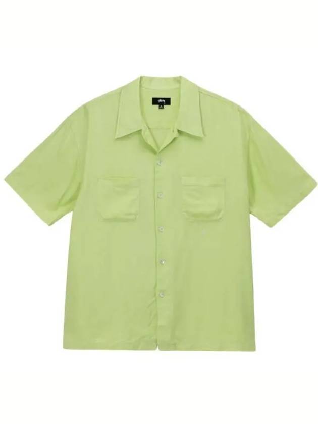 1110235 LIME Contrast Pick Stitch Short Sleeve Shirt - STUSSY - BALAAN 1