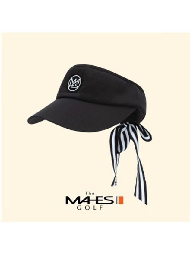 Logo sun cap visor black orange label high top ribbon sun cap EC00711 - MAHES - BALAAN 1