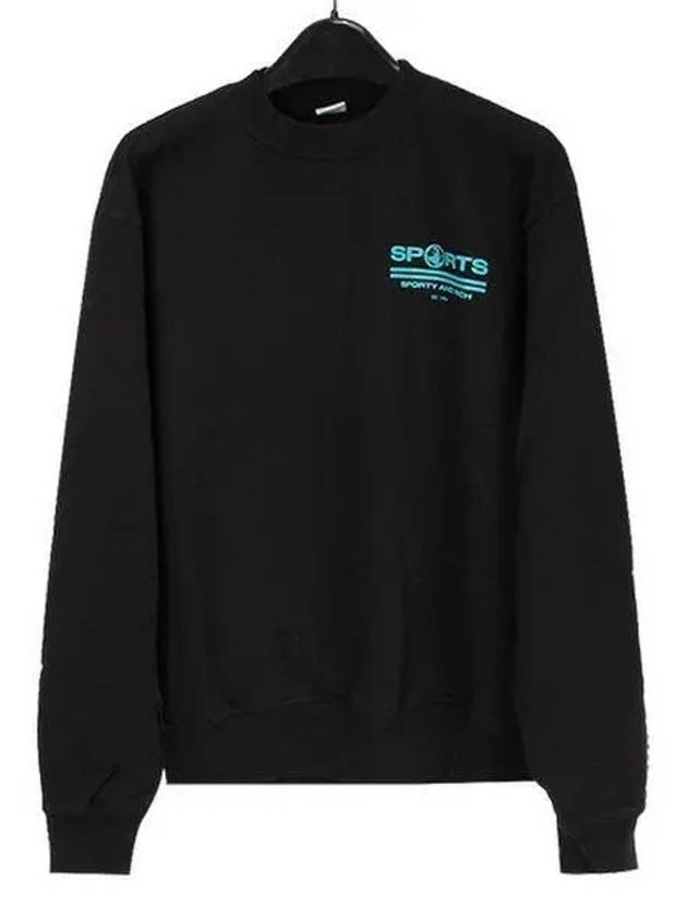 Crew Neck Sweatshirt Black - SPORTY & RICH - BALAAN 2