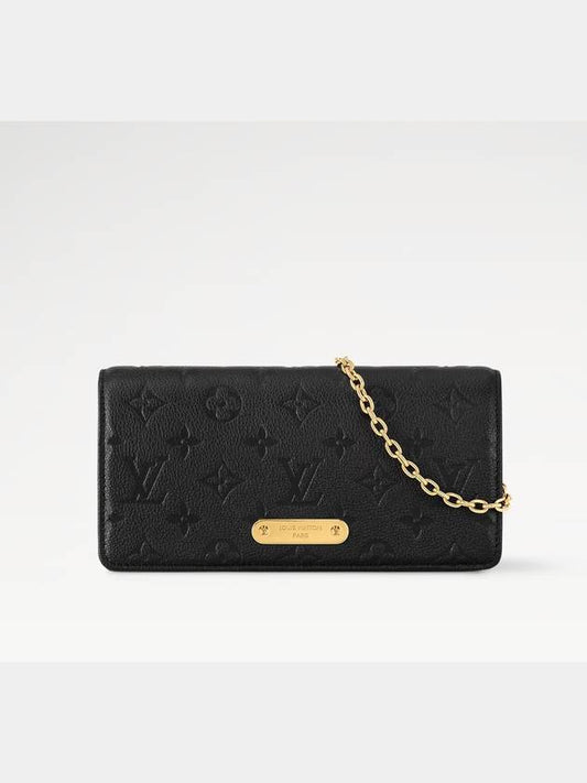 Women s Wallet on Chain Lily Logo Leather Cross Bag Black 46919 - LOUIS VUITTON - BALAAN 2