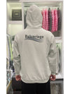 Political Campaign Medium Fit Hoodie White - BALENCIAGA - BALAAN.