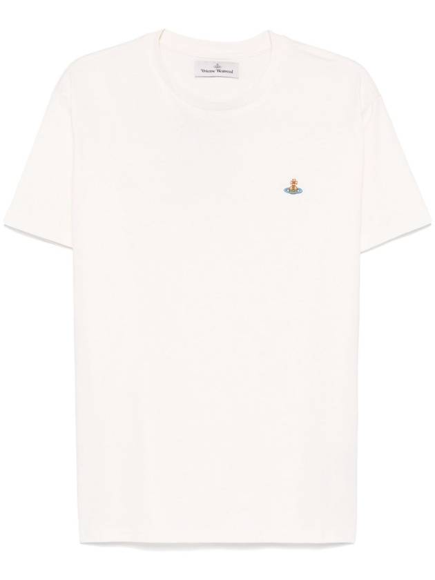 ORB Logo Cotton Short Sleeve T-Shirt Ivory - VIVIENNE WESTWOOD - BALAAN 2