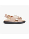 Fussbett Leather Sandals Dessert Beige - MARNI - BALAAN 3