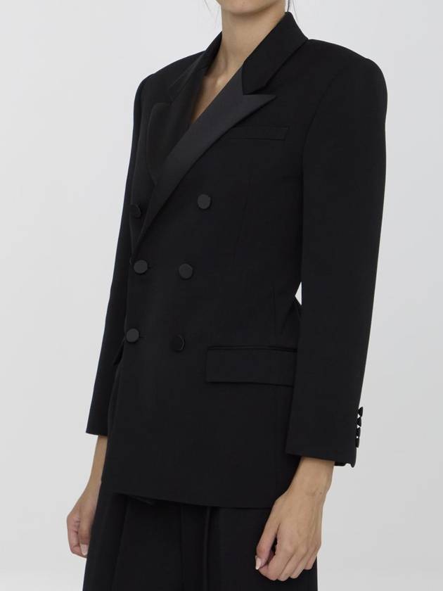 Tuxedo Jacket In Grain De Poudre - SAINT LAURENT - BALAAN 2