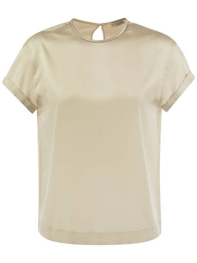 Monil Chain Satin T-Shirt MPC59DE310_C1394 - BRUNELLO CUCINELLI - BALAAN 2