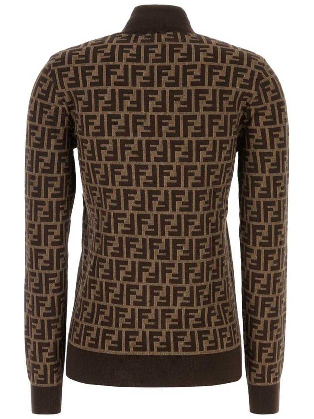 FF Cotton Turtleneck Brown - FENDI - BALAAN 3