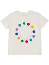 Kids Cubic Logo Embroidery T Shirt TV8E21 Z0434 101 - STELLA MCCARTNEY - BALAAN 2