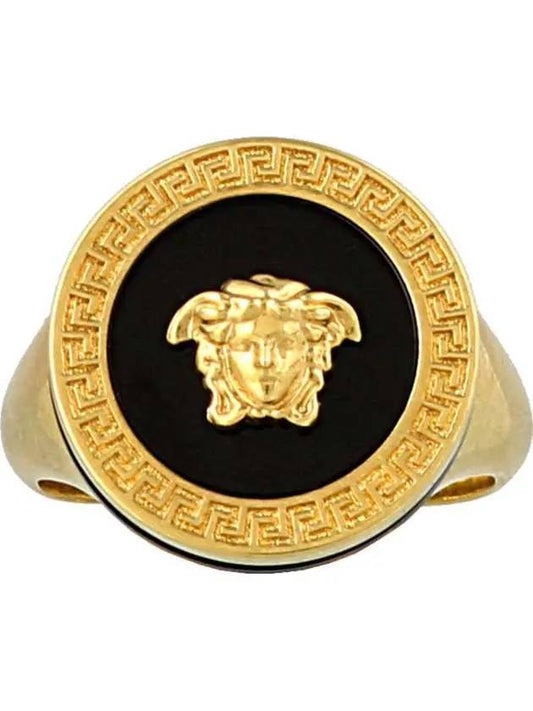 Men's Enamel Medusa Ring Gold - VERSACE - BALAAN 1