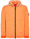 Wappen Patch Skin Touch Nylon Hooded Jacket Orange - STONE ISLAND - BALAAN 2