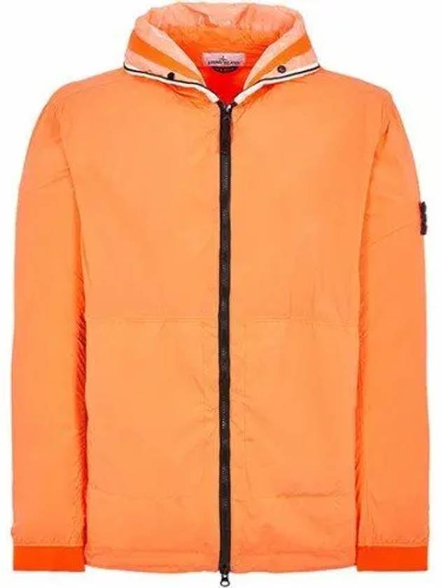 Wappen Patch Skin Touch Nylon Hooded Jacket Orange - STONE ISLAND - BALAAN 2