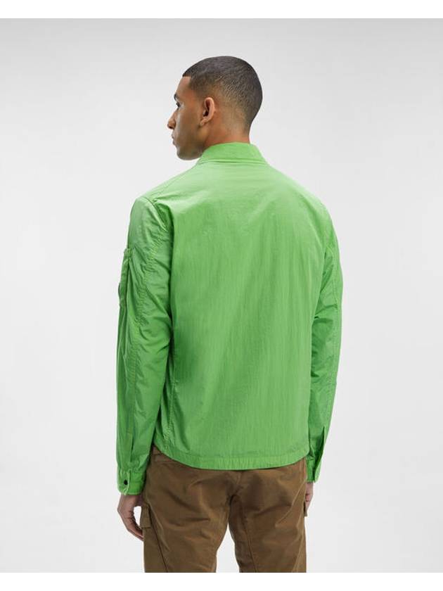 Chrome-R Zip-Up Over Long Sleeve Shirt Green - CP COMPANY - BALAAN 4