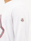 Circle logo ripstop point long sleeve t shirt white 8D00005 8390T 001 - MONCLER - BALAAN 3