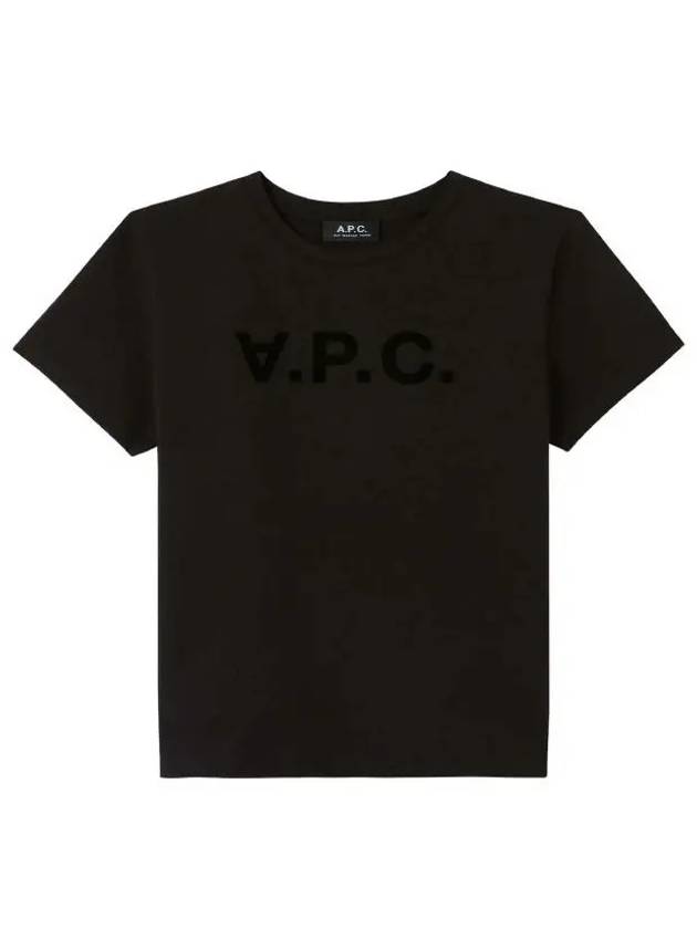 VPC Logo Organic Cotton Short Sleeve T-Shirt Black - A.P.C. - BALAAN 3