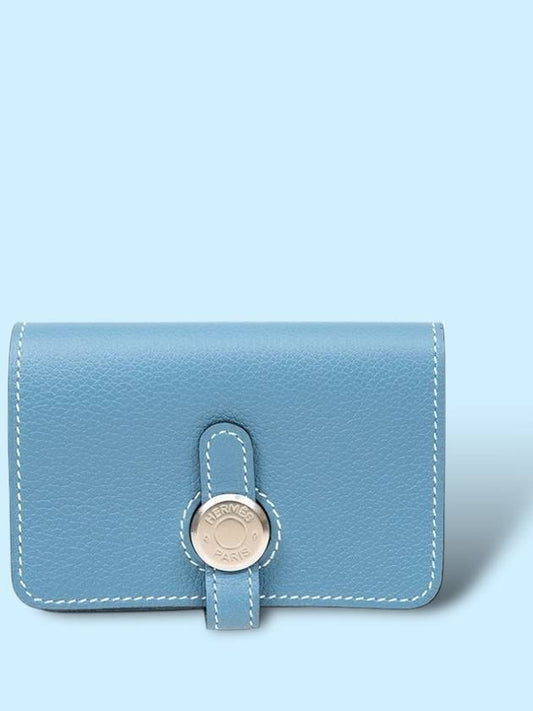 Dogon card wallet blue jeans women men - HERMES - BALAAN 1