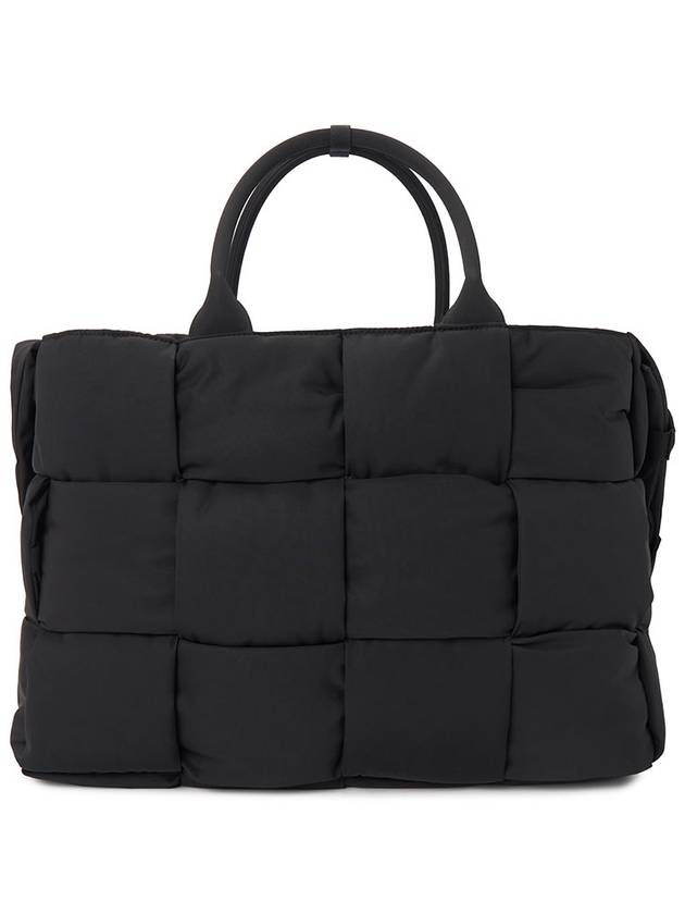 Acro Padded Large Tote Bag Black - BOTTEGA VENETA - BALAAN 4