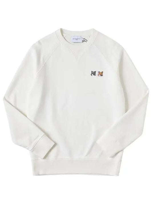 Double Fox Head Patch Classic Sweatshirt Ecru - MAISON KITSUNE - BALAAN 2