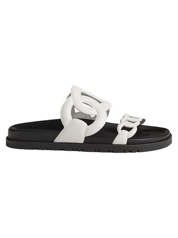 Extra Suede Sandals Blanc - HERMES - BALAAN 1