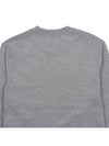 Chain Stitch Heart Logo Long Sleeve T-Shirt Heather Grey - AMI - BALAAN 8