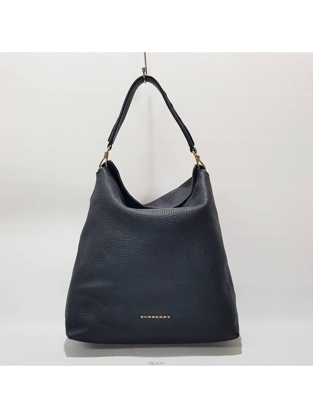 Grainy Leather Kale Hobo Bag - BURBERRY - BALAAN 1