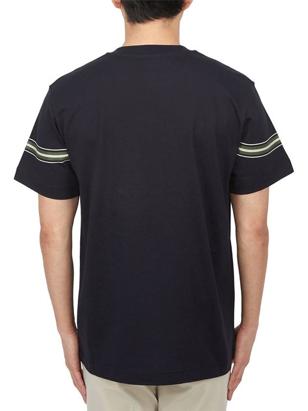 Striped Cotton Short Sleeve T-Shirt Black - BURBERRY - BALAAN 4