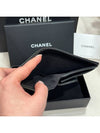 Classic Half Wallet Caviar Skin Black Brooch CC New Logo - CHANEL - BALAAN 8