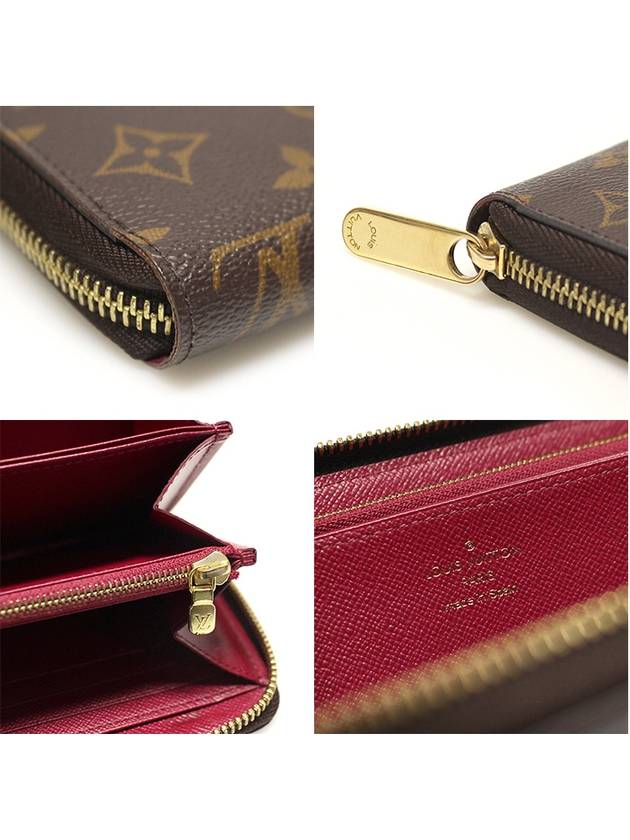 Louis Vuitton M41895 Monogram Canvas Fuchsia Zippy Wallet Long - LOUIS VUITTON - BALAAN 7