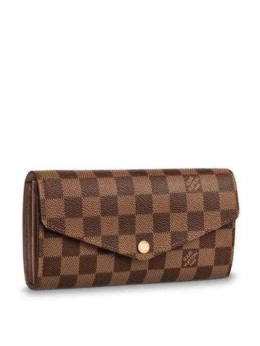 Sarah Damier Ebene Long Wallet Brown - LOUIS VUITTON - BALAAN 2